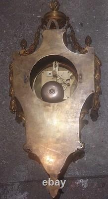 Cartel d'applique style Louis XVI époque Napoléon III Bronze Doré