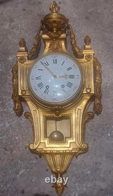 Cartel d'applique style Louis XVI époque Napoleon III Bronze Dorée