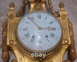 Cartel d'applique style Louis XVI époque Napoleon III Bronze Dorée