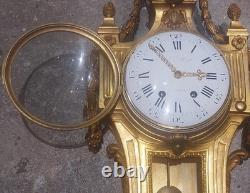 Cartel d'applique style Louis XVI époque Napoleon III Bronze Dorée