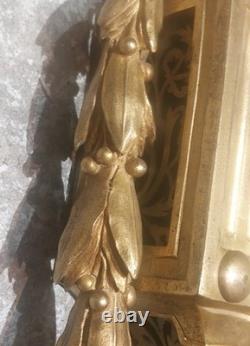 Cartel d'applique style Louis XVI époque Napoleon III Bronze Dorée