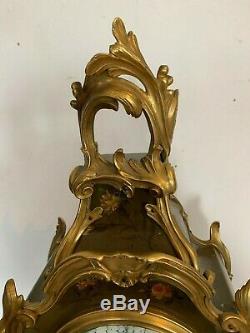 Cartel de style Louis XV Vernis Martin Bronze doré XIX siècle Napoléon III