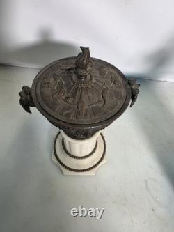 Cassolette En Bronze Et Marbre Style Napoléon III, 19e
