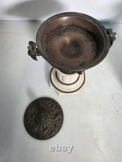 Cassolette En Bronze Et Marbre Style Napoléon III, 19e