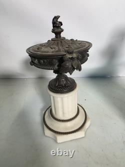 Cassolette En Bronze Et Marbre Style Napoléon III, 19e