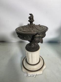 Cassolette En Bronze Et Marbre Style Napoléon III, 19e