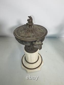Cassolette En Bronze Et Marbre Style Napoléon III, 19e
