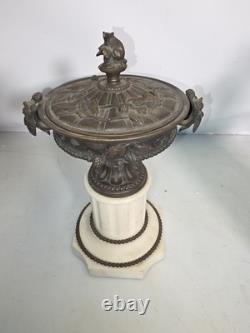 Cassolette En Bronze Et Marbre Style Napoléon III, 19e