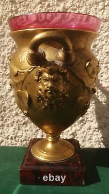 Cassolette en bronze doré F. Levillain fonte Barbedienne 19ème