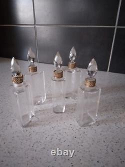 Cave a parfum. Coffret a odeurs. Parfum 5 flacons bronze doré NAPOLEON III