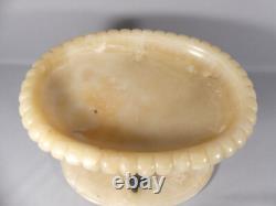 Centre De Table, Coupe En Albâtre Veiné Et Putti En Bronze Patiné, Napoléon III