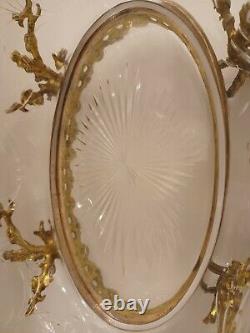 Centre De Table En Cristal De Baccarat Et Bronze. Epoque Napoléon III
