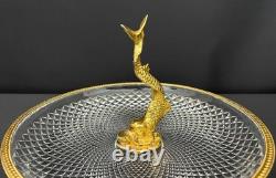 Centre de table en cristal taillé et bronze doré, Belle Époque