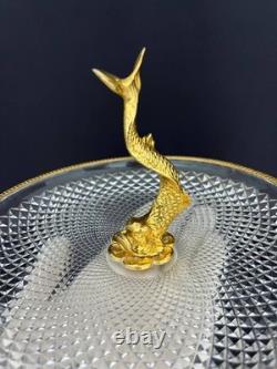 Centre de table en cristal taillé et bronze doré, Belle Époque