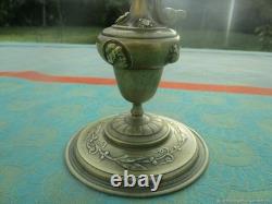 Chandelier ancien Scarabées serpent medaillons en bronze XIXe siècle