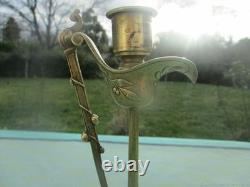 Chandelier ancien Scarabées serpent medaillons en bronze XIXe siècle