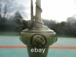 Chandelier ancien Scarabées serpent medaillons en bronze XIXe siècle