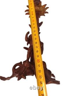 Chandelier ancien XIXe en bronze ange style Napoléon III vintage collection