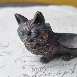 Chat en Bronze de Vienne fin XIXè Gratte Plume Napoléon III Cat