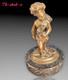 Cherubin Cupidon Bronze Formant Porte Allumettes Napoleon Iii Figure Statuette