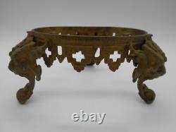 Chine Magnifique Socle Tête De Lion En Bronze Pour Vase Ou Potiche