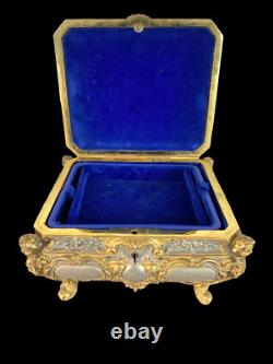 Coffret A Bijoux En Bronze Doré Et Argenté Epoque Napoléon III Style Louis XV