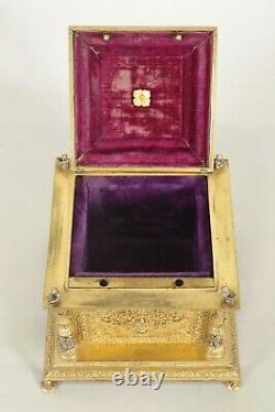 Coffret à bijoux Napoléon III bronze doré