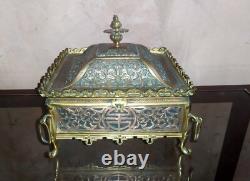 Coffret boite à bijoux Napoléon III en bronze Japonisant Chinois 19th XIXème