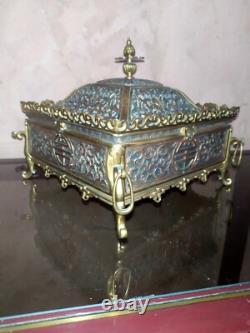 Coffret boite à bijoux Napoléon III en bronze Japonisant Chinois 19th XIXème