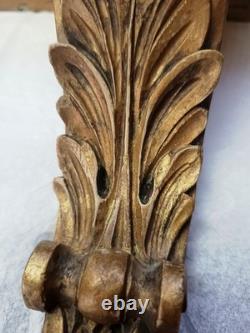 Console D'Applique Ancienne /Bois Sculpté Doré /Style Napoléon III