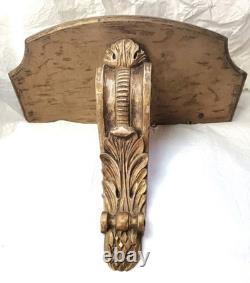 Console D'Applique Ancienne /Bois Sculpté Doré /Style Napoléon III