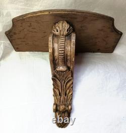 Console D'Applique Ancienne /Bois Sculpté Doré /Style Napoléon III