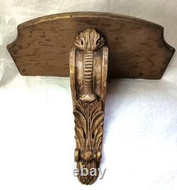 Console D'Applique Ancienne /Bois Sculpté Doré /Style Napoléon III