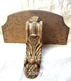 Console D'Applique Ancienne /Bois Sculpté Doré /Style Napoléon III