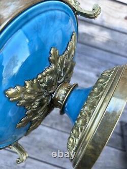 Coupe Bronze Doré Bleue Théodore Deck Ancien XIXeme Napoléon III
