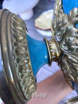 Coupe Bronze Doré Bleue Théodore Deck Ancien XIXeme Napoléon III