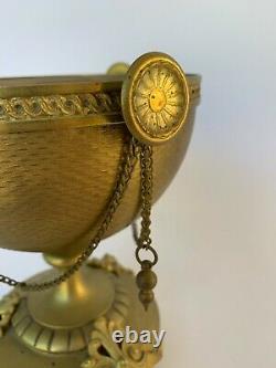 Coupe En Bronze 19eme Napoleon III Pied Griffe Decor Louis XVI H3642