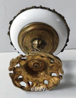 Coupe Sur Pied Bronze Cisele Porcelaine Bleu De Sevres Decor Dore Napoleon III