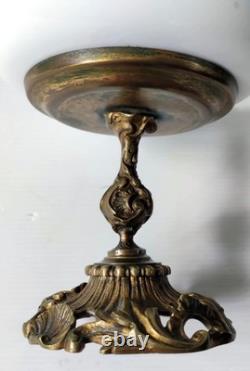 Coupe Sur Pied Bronze Cisele Porcelaine Bleu De Sevres Decor Dore Napoleon III