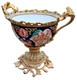 Coupe Sur Pied En Porcelaine Japonaise Et Bronze Dore De Style Rocaille Nap. Iii