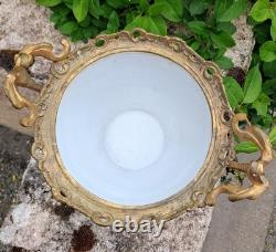 Coupe Sur Pied En Porcelaine Japonaise Et Bronze Dore De Style Rocaille Nap. III