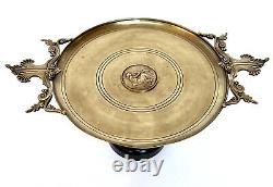Coupe en bronze doré XIXème, Napoléon III, Déesse Artemise, Diane, plat