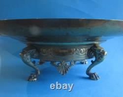 Coupe en bronze par Emile Picault Napoléon III d 34cm h 11,5cm