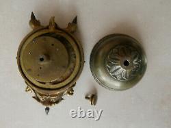 Curieuse & rare sonnette de table, de parquet alarme XIXe bronze chimére horloge