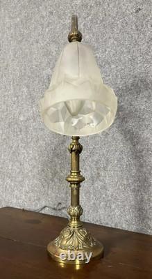 Degué Grande lampe de bureau époque Napoléon III en bronze doré