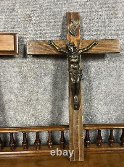 Deux anciens grands Christ Crucifix en bronze époque Napoléon III