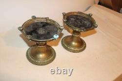 Deux bougeoirs Ancien Bronze Doré Napoléon III A Vintage Antiquité Xixème