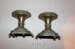 Deux bougeoirs Ancien Bronze Doré Napoléon III A Vintage Antiquité Xixème
