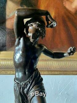 Duret Francisque-Joseph (1804-1865) paire de bronzes Danseurs Napolitain