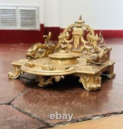 ENCRIER 19ieme BRONZE INKWELL Style Empire